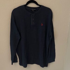 U.S. Polo Assn. Men's Navy Long Sleeve Henley